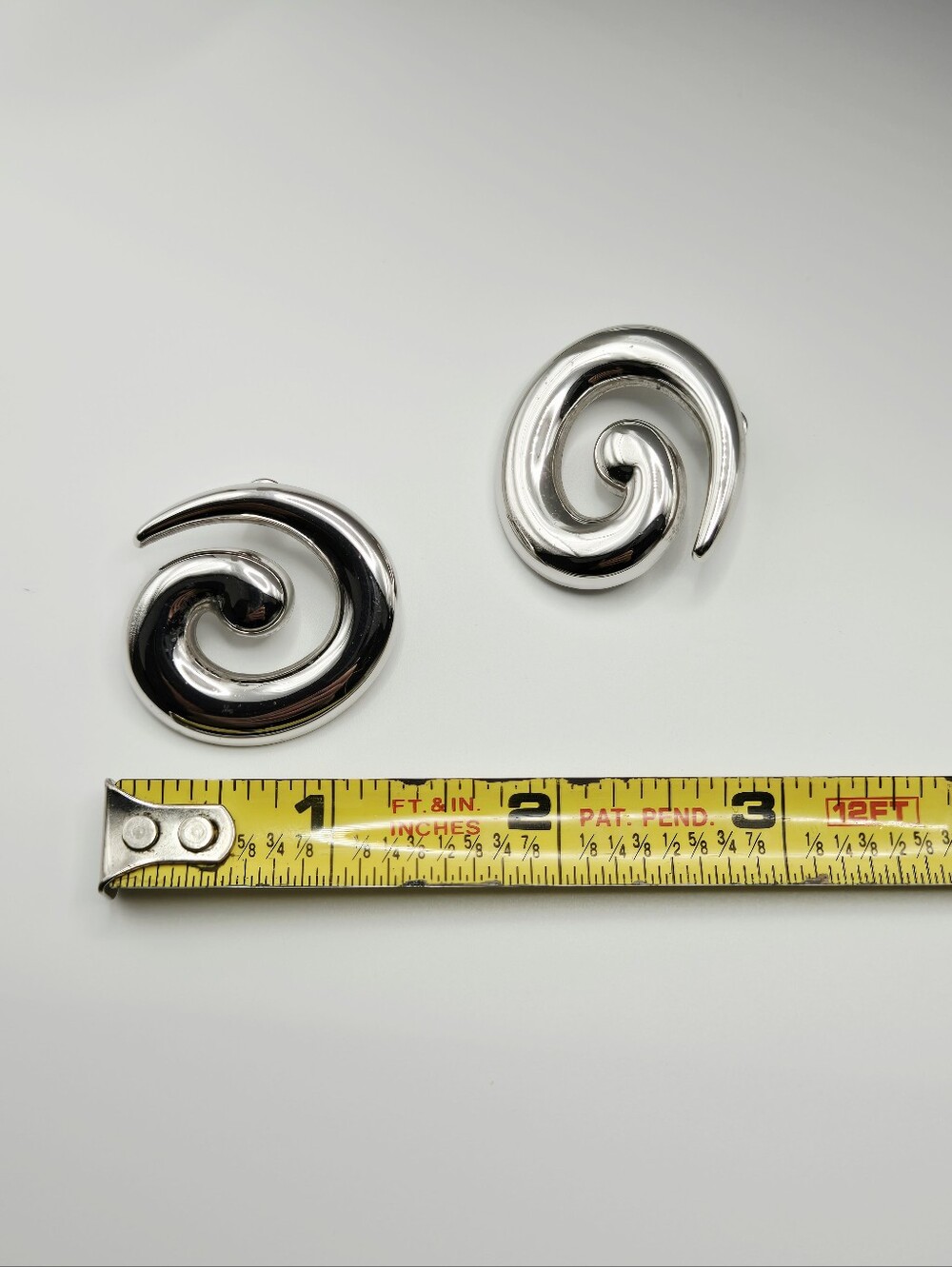 Monet Polished Silver Spiral Post Earrings - Picture 9 of 15